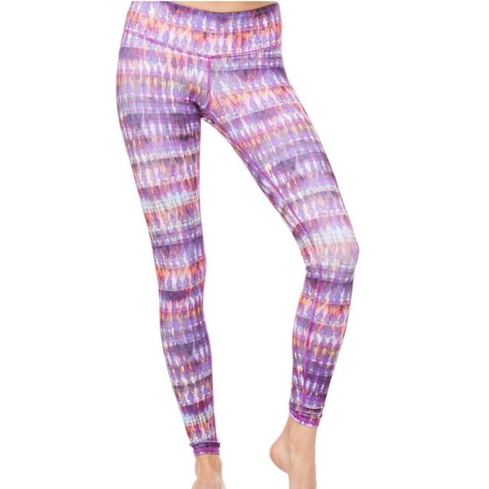 ALO YOGA Purple‎ Bhakti Mid-Rise Airbrush Full Length Active Gym Legging Size S